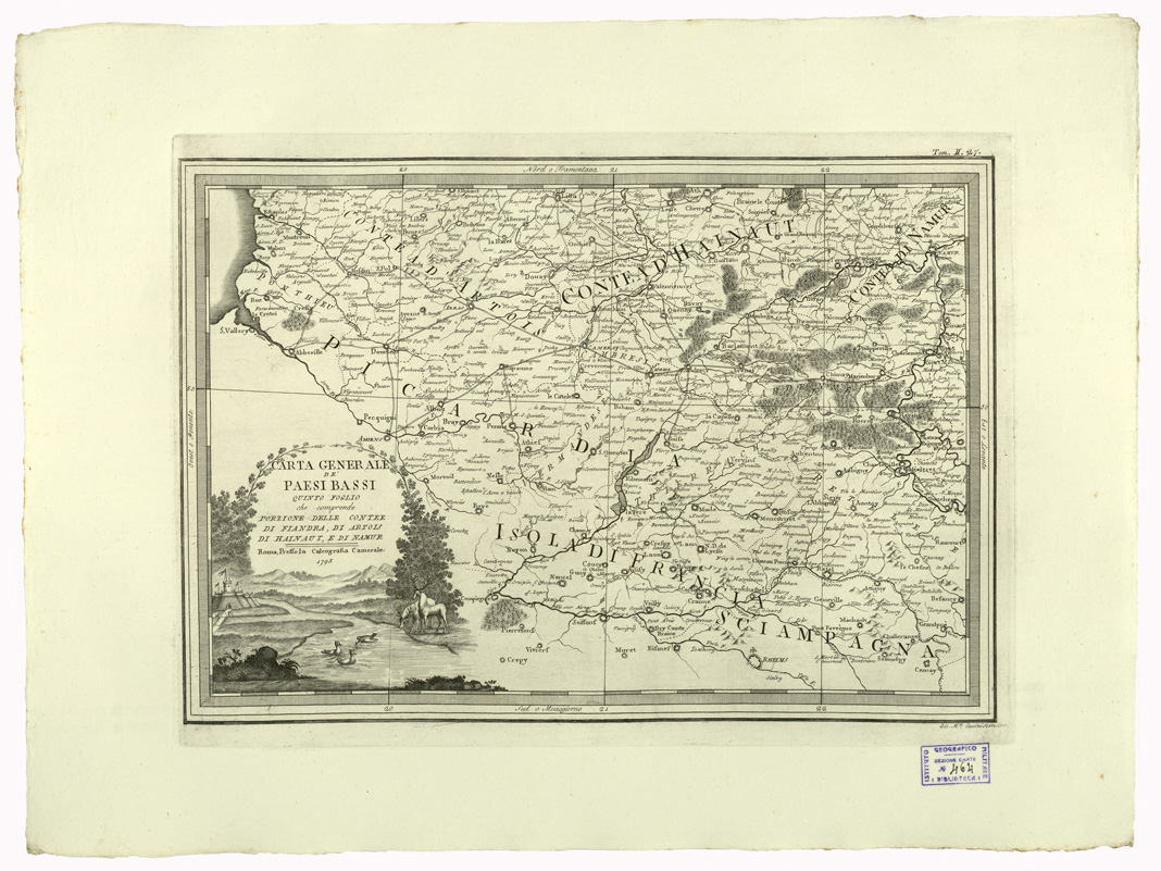 (N:9264) CARTE ANTICHE PROVENIENTI DALLA CALCOGRAFIA CAMERALE DI ROMA - CARTA GENERALE DE PAESI BASSI - Tomo II n. 27 (B0013067) Carte e stampe antiche: riproduzione a colori su carta (formato A2)