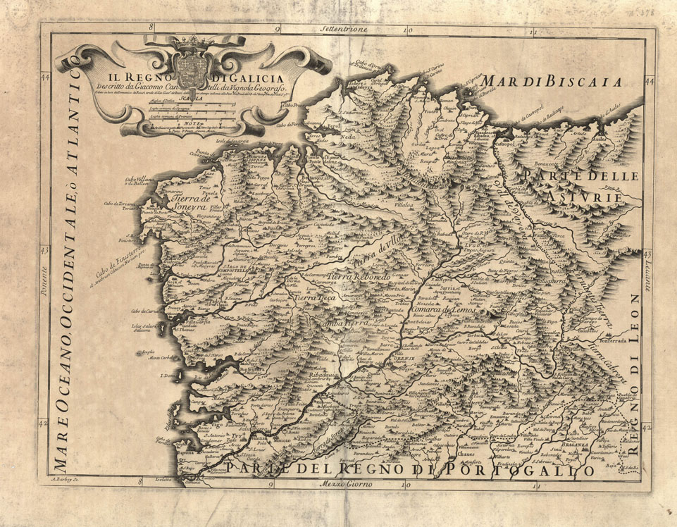 (N:696) IL REGNO DI GALICIA (GALIZIA) (B0013522) Carte e stampe antiche: riproduzione a colori su carta (formato A2)