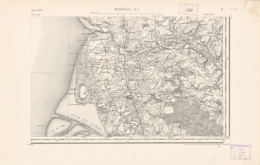 (N:21707) CARTE DE FRANCE - MONTREUIL S.E. (B0018293) Carte e stampe antiche: riproduzione a colori su carta (formato A2)