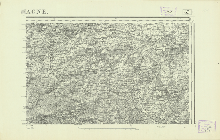 (N:21868) CARTE DE FRANCE - MORTAGNE (B0018455) Carte e stampe antiche: riproduzione a colori su carta (formato A2)