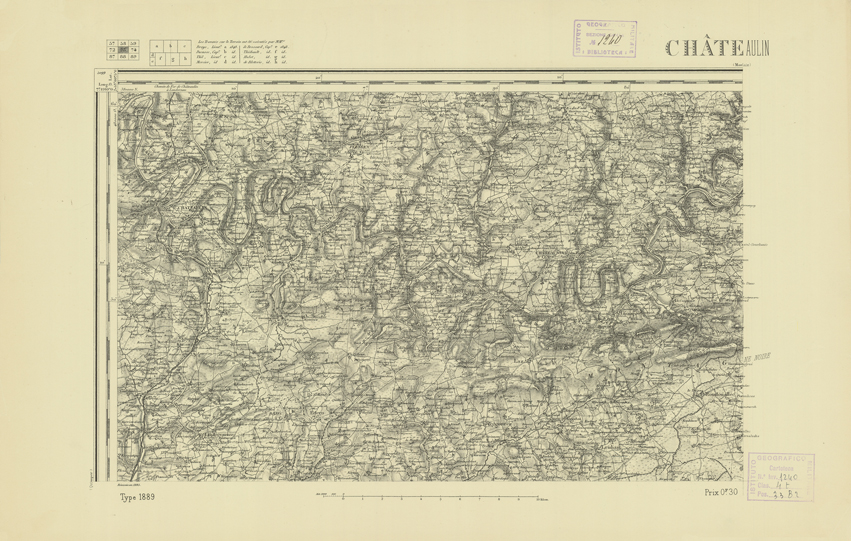 (N:21904) CARTE DE FRANCE - CHATEAULIN (B0018491) Carte e stampe antiche: riproduzione a colori su carta (formato A2)
