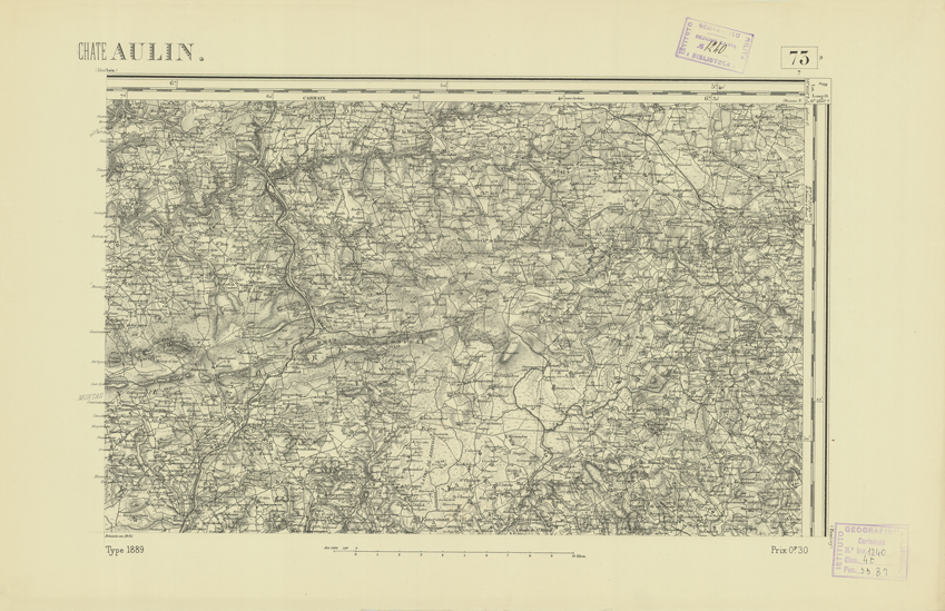 (N:21905) CARTE DE FRANCE - CHATEAULIN (B0018492) Carte e stampe antiche: riproduzione a colori su carta (formato A2)