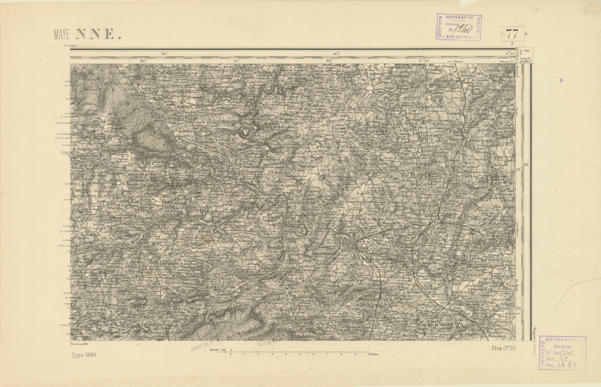 (N:21921) CARTE DE FRANCE - MAYENNE (B0018508) Carte e stampe antiche: riproduzione a colori su carta (formato A2)