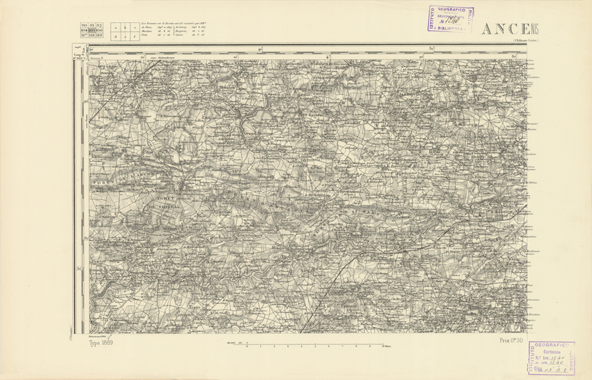 (N:22023) CARTE DE FRANCE - ANCENIS (B0018610) Carte e stampe antiche: riproduzione a colori su carta (formato A2)