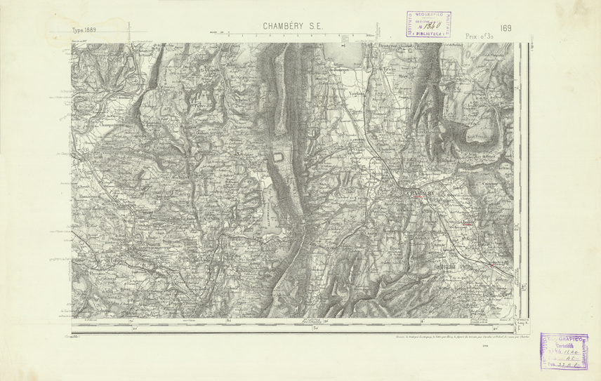(N:22266) CARTE DE FRANCE - CHABERY S.E. (B0018861) Carte e stampe antiche: riproduzione a colori su carta (formato A2)