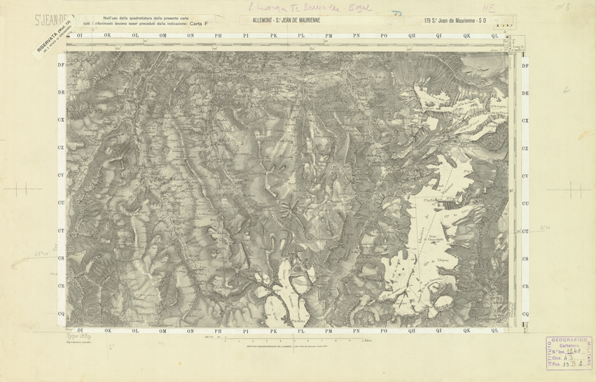 (N:22311) CARTE DE FRANCE - SAINT JEAN DE MAURIENNE S.O. (B0018906) Carte e stampe antiche: riproduzione a colori su carta (formato A2)