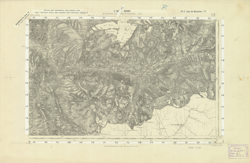 (N:22312) CARTE DE FRANCE - SAINT JEAN DE MAURIENNE S.E. (B0018907) Carte e stampe antiche: riproduzione a colori su carta (formato A2)