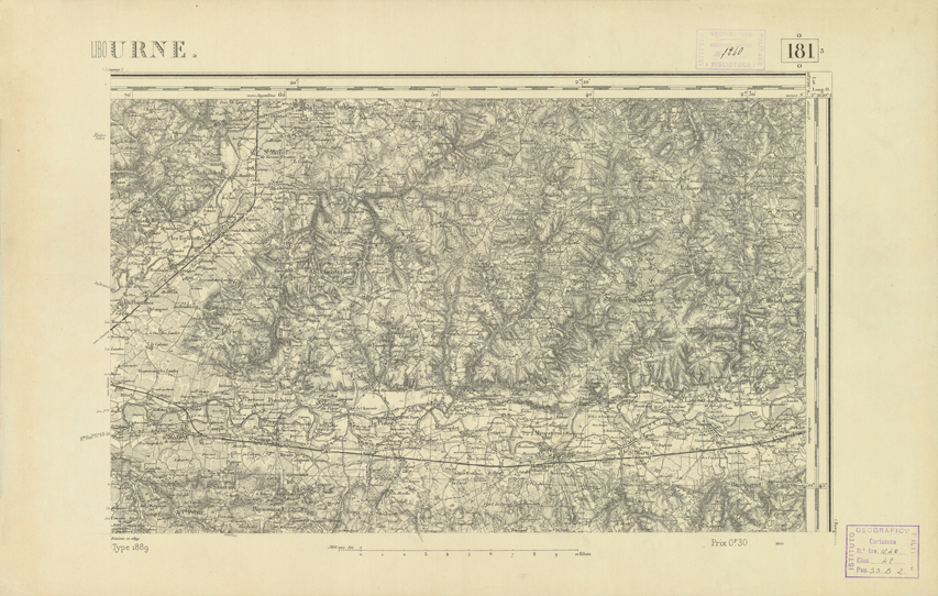 (N:22324) CARTE DE FRANCE - LIBOURNE (B0018919) Carte e stampe antiche: riproduzione a colori su carta (formato A2)