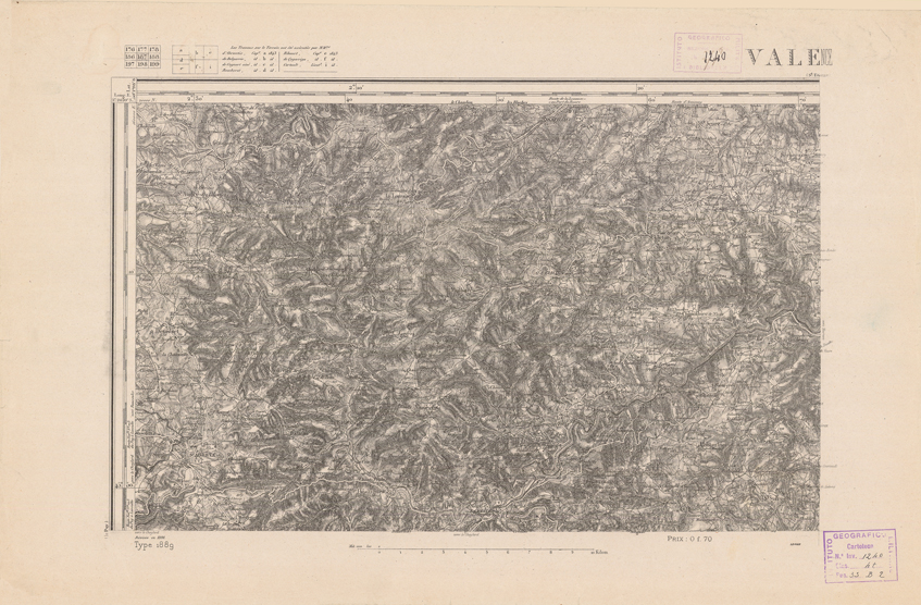 (N:22347) CARTE DE FRANCE - VALANCE (B0018942) Carte e stampe antiche: riproduzione a colori su carta (formato A2)