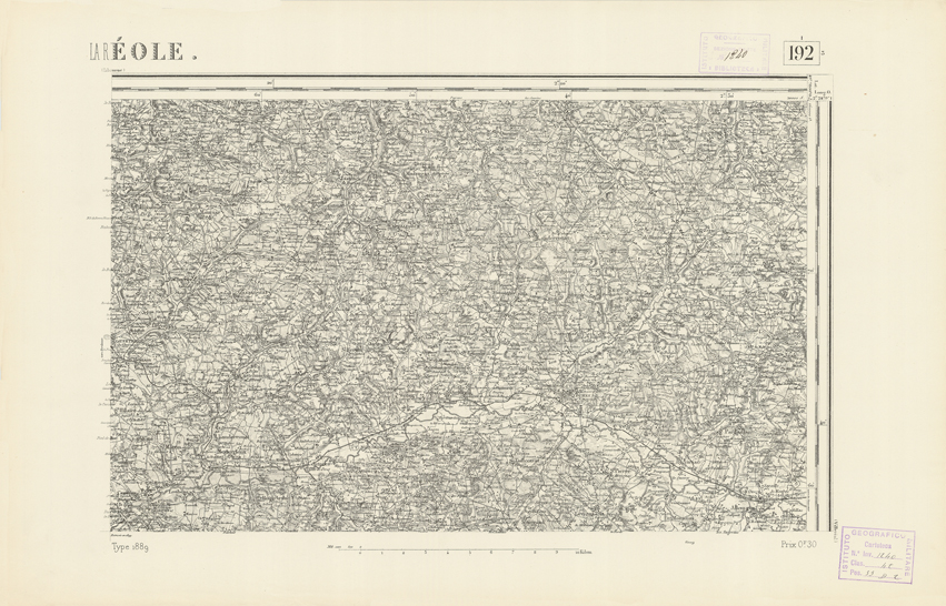 (N:22382) CARTE DE FRANCE - LA REOLE (B0018960) Carte e stampe antiche: riproduzione a colori su carta (formato A2)