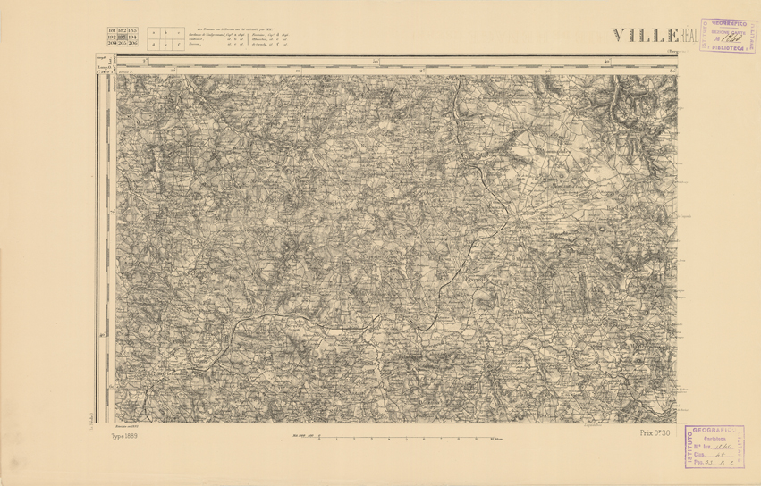 (N:22385) CARTE DE FRANCE - VILLEREAL (B0018963) Carte e stampe antiche: riproduzione a colori su carta (formato A2)