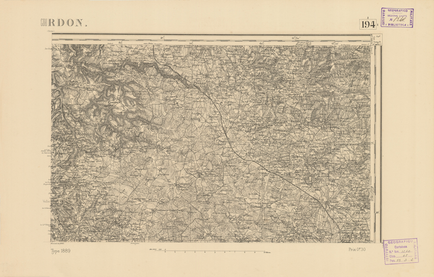 (N:22356) CARTE DE FRANCE - GOURDON (B0018968) Carte e stampe antiche: riproduzione a colori su carta (formato A2)