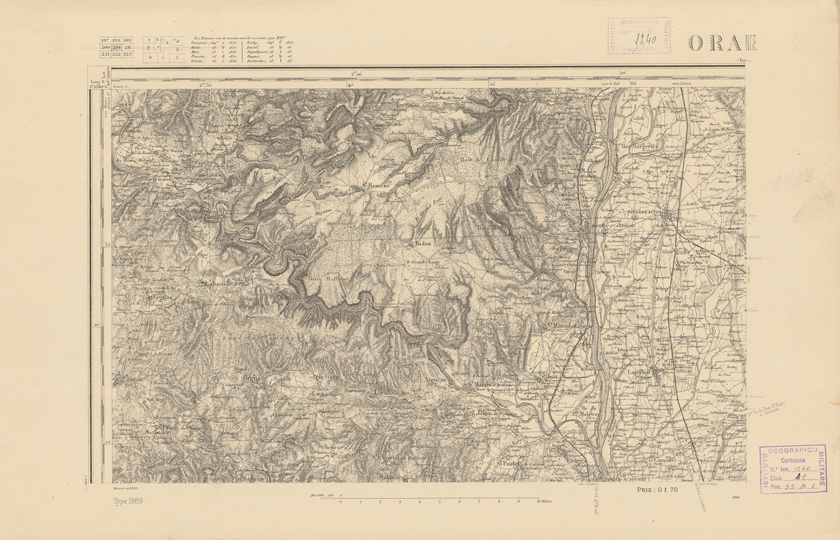 (N:22432) CARTE DE FRANCE - ORANGE (B0019027) Carte e stampe antiche: riproduzione a colori su carta (formato A2)