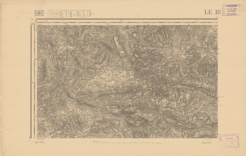 (N:22436) CARTE DE FRANCE - LE BUIS (B0019031) Carte e stampe antiche: riproduzione a colori su carta (formato A2)