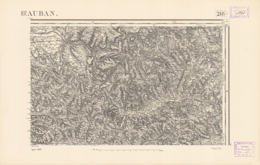 (N:22462) CARTE DE FRANCE - MONTAUBAN (B0019057) Carte e stampe antiche: riproduzione a colori su carta (formato A2)