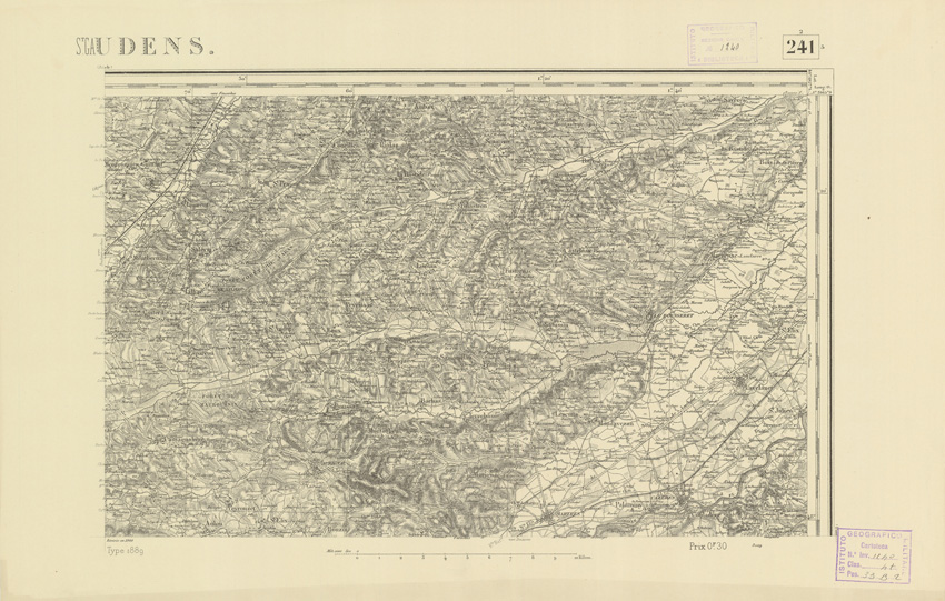 (N:22552) CARTE DE FRANCE - SAINT GAUDENS (B0019147) Carte e stampe antiche: riproduzione a colori su carta (formato A2)