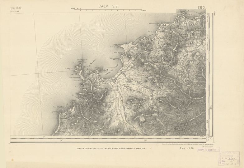 (N:22612) CARTE DE FRANCE - CALVI S.E. (B0019207) Carte e stampe antiche: riproduzione a colori su carta (formato A2)