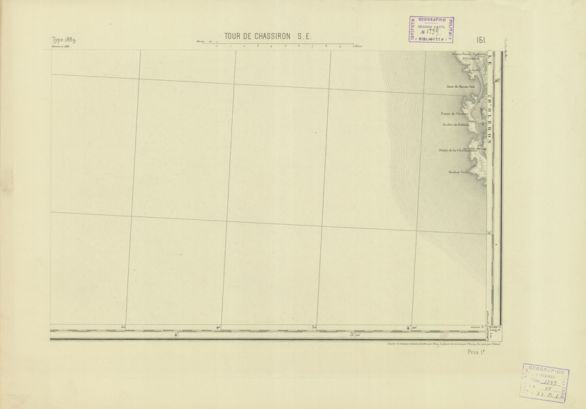 (N:22744) CARTE DE FRANCE - TOUR DE CHASSIRON S.E. (B0019321) Carte e stampe antiche: riproduzione a colori su carta (formato A2)