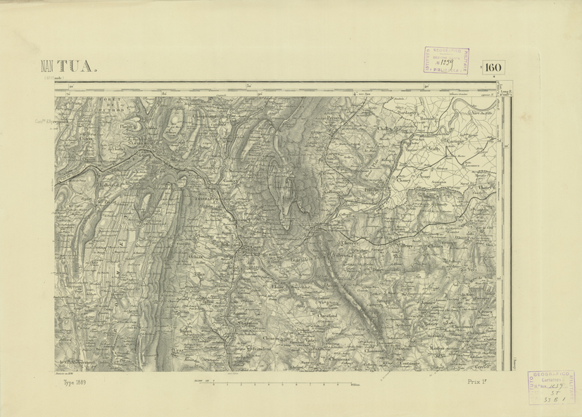 (N:22754) CARTE DE FRANCE - NANTUA (B0019331) Carte e stampe antiche: riproduzione a colori su carta (formato A2)