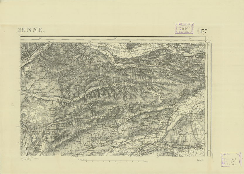 (N:22785) CARTE DE FRANCE - SAINT ETIENNE (B0019363) Carte e stampe antiche: riproduzione a colori su carta (formato A2)