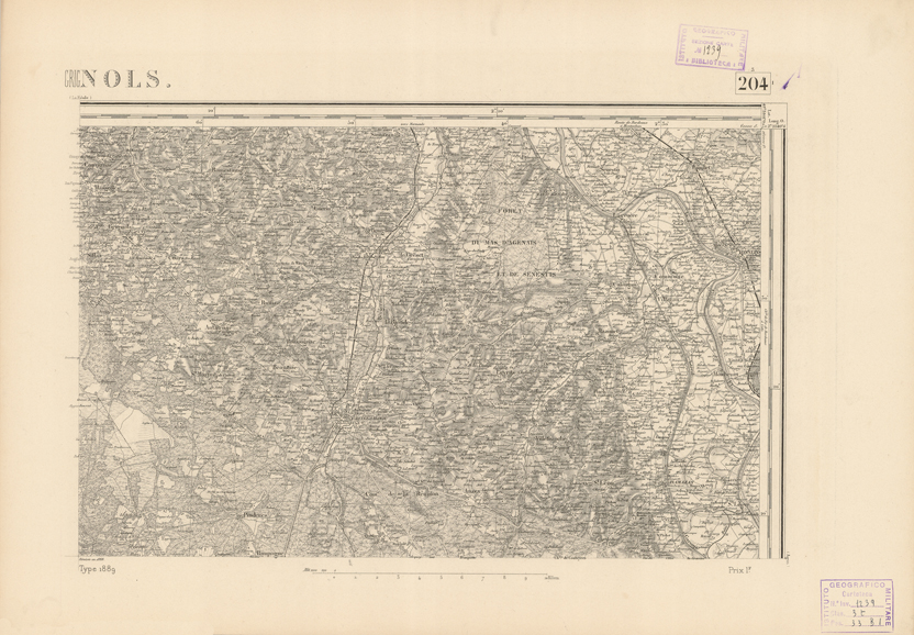 (N:22846) CARTE DE FRANCE - GRIGNOLS (B0019425) Carte e stampe antiche: riproduzione a colori su carta (formato A2)