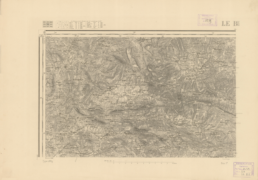 (N:22853) CARTE DE FRANCE - LE BUIS (B0019432) Carte e stampe antiche: riproduzione a colori su carta (formato A2)
