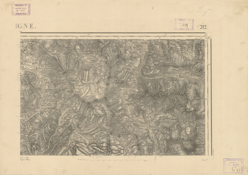 (N:22858) CARTE DE FRANCE - DIGNE (B0019437) Carte e stampe antiche: riproduzione a colori su carta (formato A2)