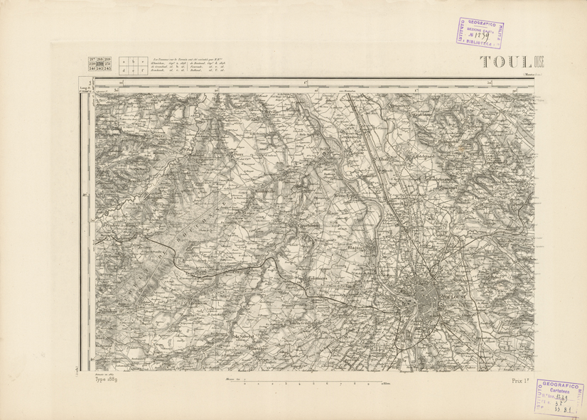 (N:22906) CARTE DE FRANCE - TOULOUSE (B0019487) Carte e stampe antiche: riproduzione a colori su carta (formato A2)