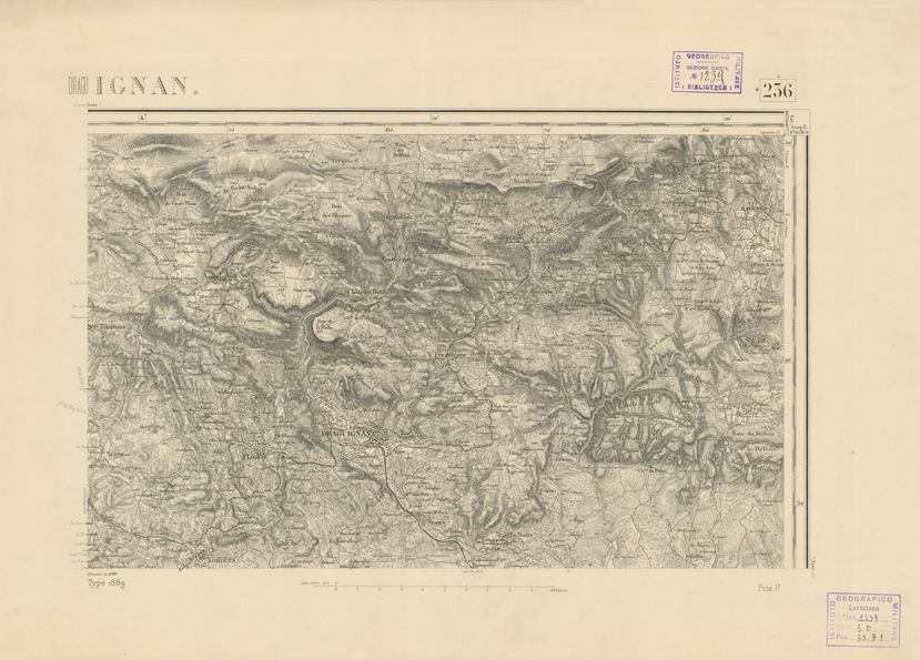 (N:22927) CARTE DE FRANCE - DRAGUIGNAN (B0019508) Carte e stampe antiche: riproduzione a colori su carta (formato A2)