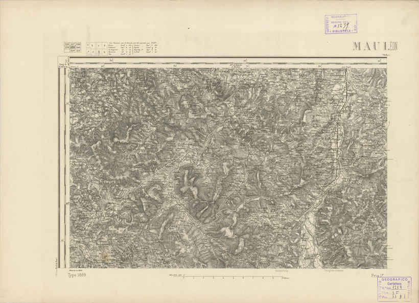 (N:22933) CARTE DE FRANCE - MAULEON (B0019514) Carte e stampe antiche: riproduzione a colori su carta (formato A2)