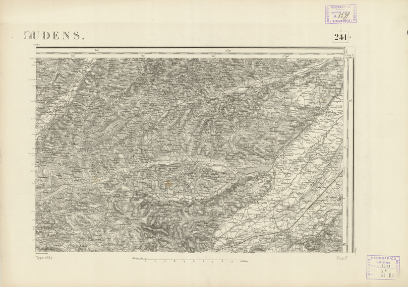 (N:22942) CARTE DE FRANCE - SAINT GAUDENS (B0019523) Carte e stampe antiche: riproduzione a colori su carta (formato A2)