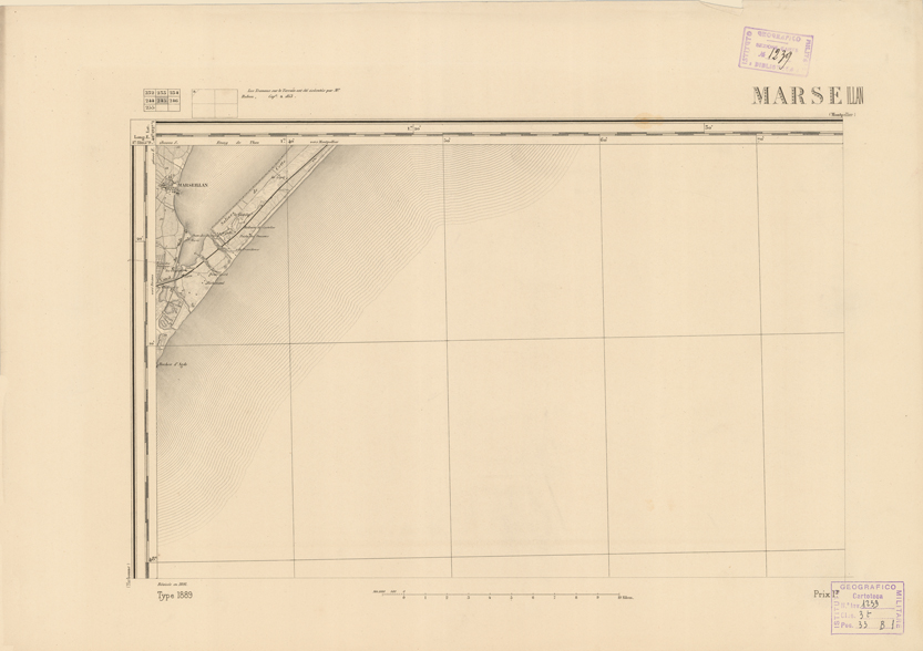 (N:22953) CARTE DE FRANCE - MARSEILLAN (B0019534) Carte e stampe antiche: riproduzione a colori su carta (formato A2)