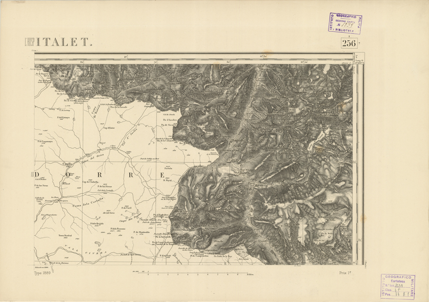 (N:22985) CARTE DE FRANCE - L'HOSPIRTALET (B0019566) Carte e stampe antiche: riproduzione a colori su carta (formato A2)