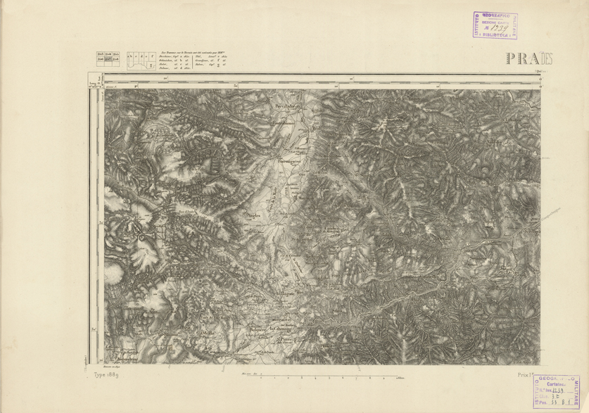(N:22987) CARTE DE FRANCE - PRADES (B0019568) Carte e stampe antiche: riproduzione a colori su carta (formato A2)
