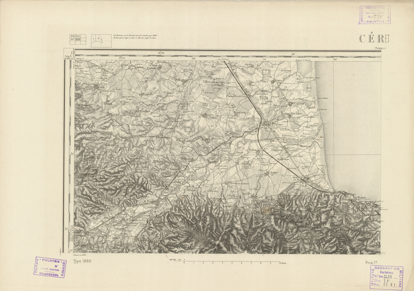(N:22991) CARTE DE FRANCE - CERET (B0019572) Carte e stampe antiche: riproduzione a colori su carta (formato A2)