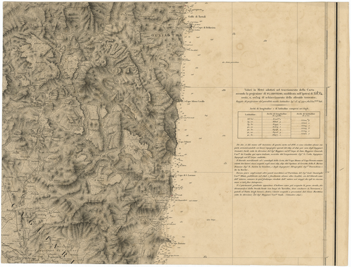 (N:26342) CARTA DELL'ISOLA E REGNO DI SARDEGNA - Foglio 6 (B0019586) Carte e stampe antiche: riproduzione a colori su carta (formato A2)