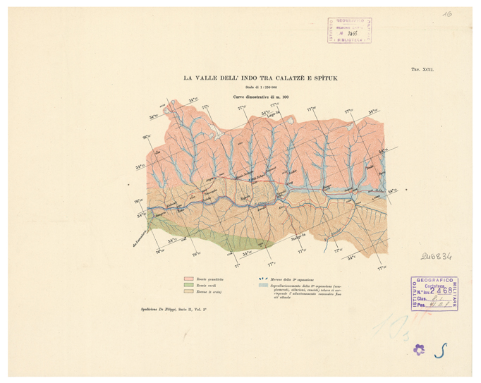 (N:32926) INDIA BRITANNICA - SPEDIZIONE DE FILIPPI NELL'HIMALAIA - LA VALLE DELL'INDO TRA CALATZE' E SPINTUK (B0019939) Carte e stampe antiche: riproduzione a colori su carta (formato A2)