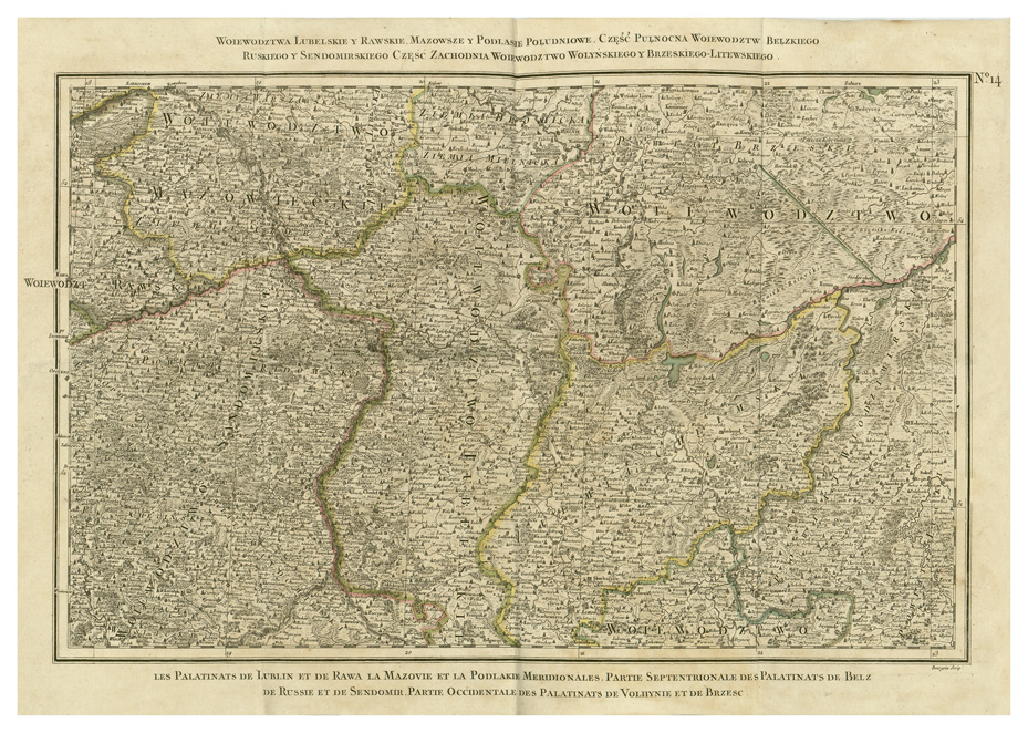 (N:34198) POLONIA ABTHEILLUNG DER POHLNISCHE LAND etc... - FOGLIO 14 (B0020161) Carte e stampe antiche: riproduzione a colori su carta (formato A2)