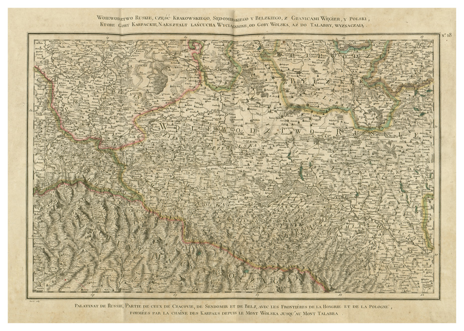 (N:34202) POLONIA ABTHEILLUNG DER POHLNISCHE LAND etc... - FOGLIO 18 (B0020165) Carte e stampe antiche: riproduzione a colori su carta (formato A2)