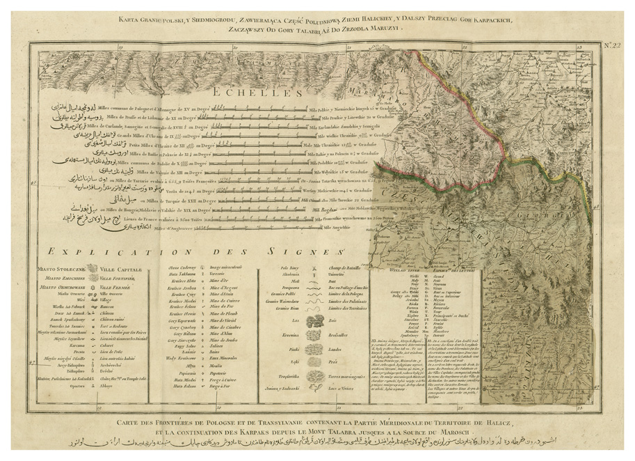 (N:34205) POLONIA ABTHEILLUNG DER POHLNISCHE LAND etc... - FOGLIO 22 (B0020168) Carte e stampe antiche: riproduzione a colori su carta (formato A2)