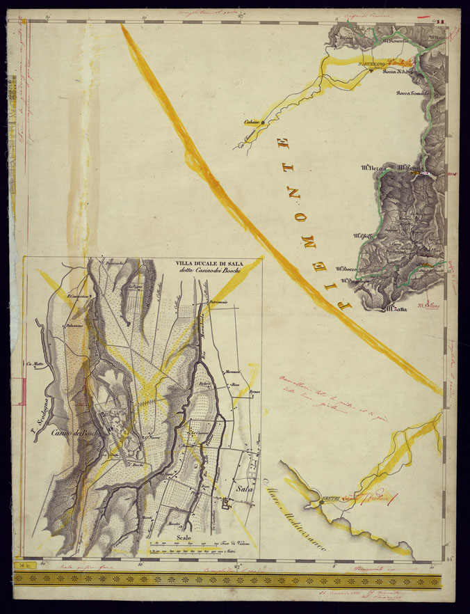 (N:3818) CARTA TOPOGRAFICA DELLA LOMBARDIA, VENETO E ITALIA CENTRALE - FOGLIO B8 MONTE PENNA. (CA000176) Carte e stampe antiche: riproduzione a colori su carta (formato A2)