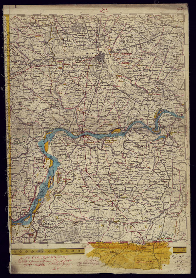 (N:1649) CARTA TOPOGRAFICA DELLA LOMBARDIA, VENETO E ITALIA CENTRALE - FOGLIO D6 (EST) MANTOVA. (CA000206) Carte e stampe antiche: riproduzione a colori su carta (formato A2)