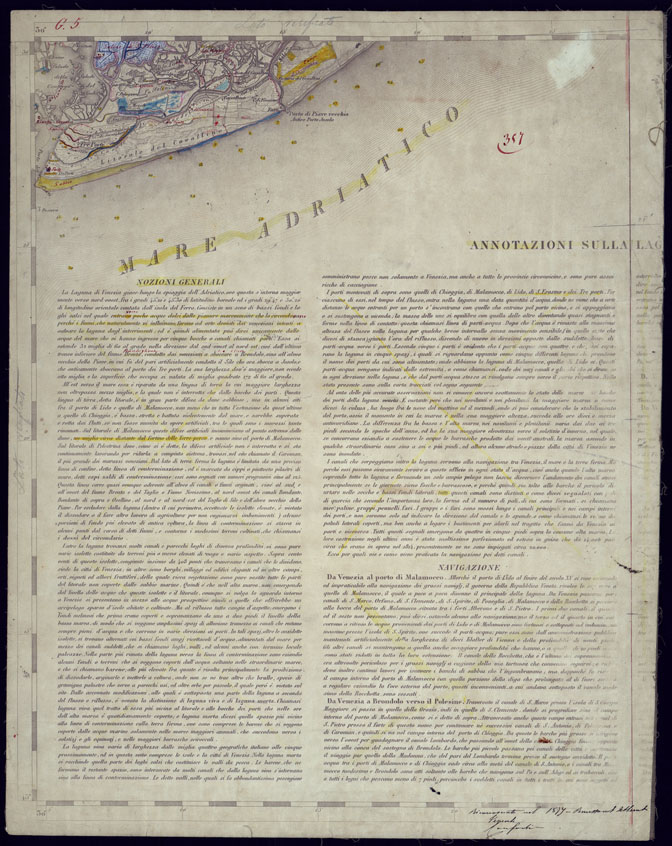 (N:1124) CARTA TOPOGRAFICA DELLA LOMBARDIA, VENETO E ITALIA CENTRALE - FOGLIO G5 (OVEST) ANTICO PORTO DI IESOLO. (CA000268) Carte e stampe antiche: riproduzione a colori su carta (formato A2)