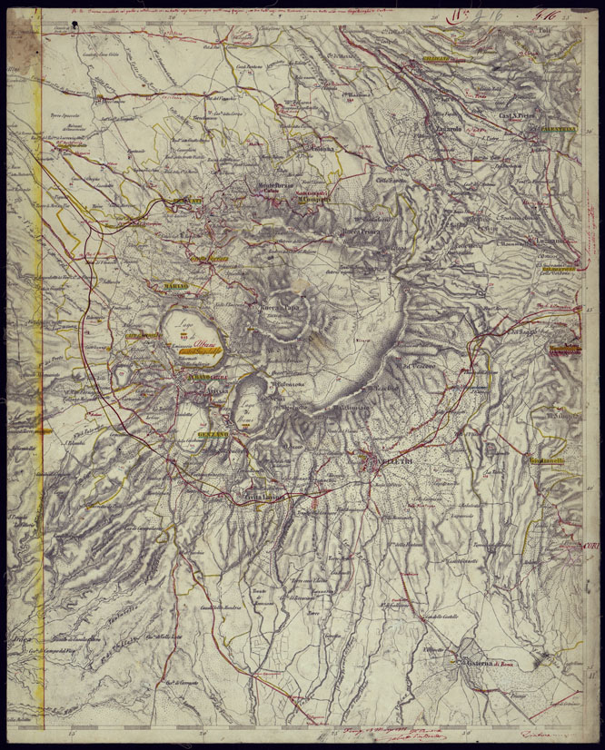 (N:1072) CARTA TOPOGRAFICA DELLA LOMBARDIA, VENETO E ITALIA CENTRALE - FOGLIO G16 (EST) ALBANO LAZIALE. (CA000285) Carte e stampe antiche: riproduzione a colori su carta (formato A2)