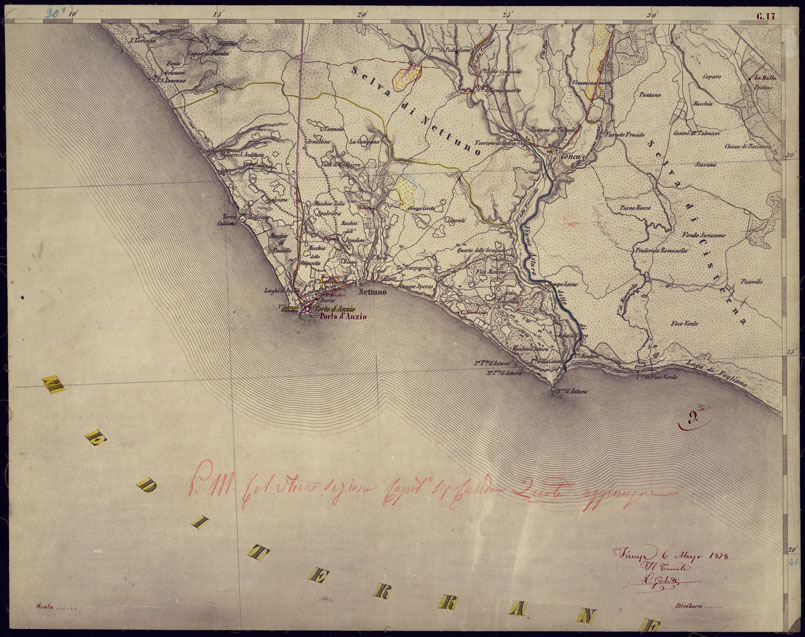 (N:1047) CARTA TOPOGRAFICA DELLA LOMBARDIA, VENETO E ITALIA CENTRALE  - FOGLIO G17 (EST) PORTO D'ANSIO. (CA000286) Carte e stampe antiche: riproduzione a colori su carta (formato A2)