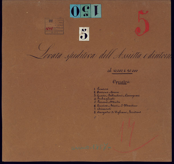 (N:23471) LEVATA SPEDITIVA DELL'ASSIETTA E DINTORNI AL 10.000 E 20.000  LEVATA SPEDITIVA -TAVOLA - TITOLO. (CA001759) Carte e stampe antiche: riproduzione a colori su carta (formato A2)