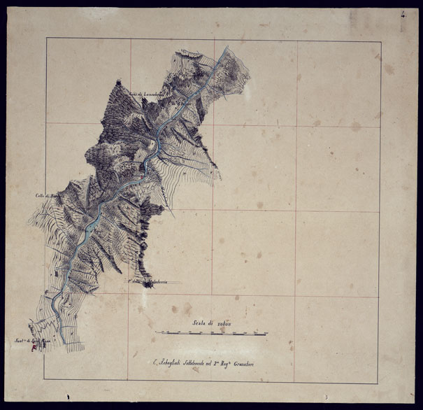 (N:23475) LEVATA SPEDITIVA DELL'ASSIETTA E DINTORNI AL 10.000 E 20.000  LEVATA SPEDITIVA -TAVOLA 4. (CA001763) Carte e stampe antiche: riproduzione a colori su carta (formato A2)