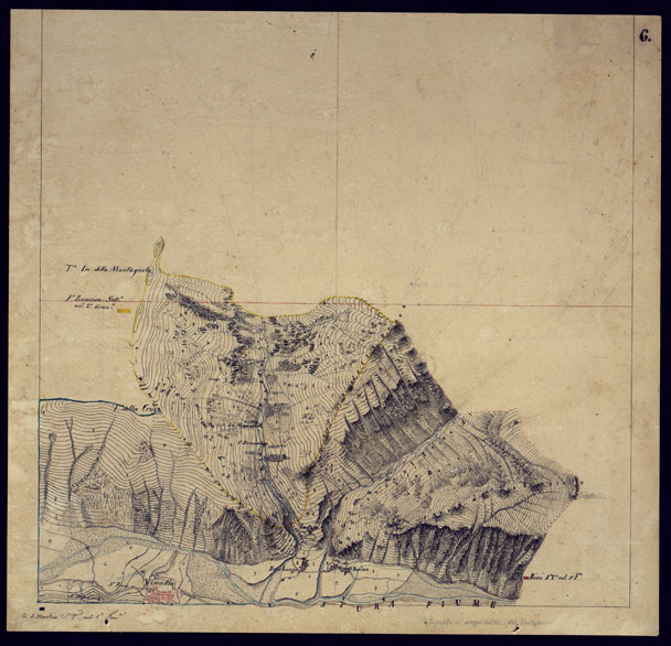 (N:23477) LEVATA SPEDITIVA DELL'ASSIETTA E DINTORNI AL 10.000 E 20.000  LEVATA SPEDITIVA -TAVOLA 6. (CA001765) Carte e stampe antiche: riproduzione a colori su carta (formato A2)