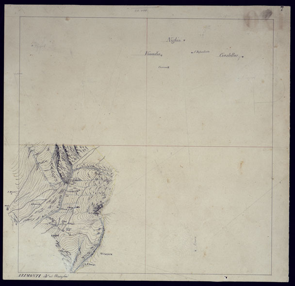 (N:23478) LEVATA SPEDITIVA DELL'ASSIETTA E DINTORNI AL 10.000 E 20.000  LEVATA SPEDITIVA -TAVOLA 7. (CA001766) Carte e stampe antiche: riproduzione a colori su carta (formato A2)