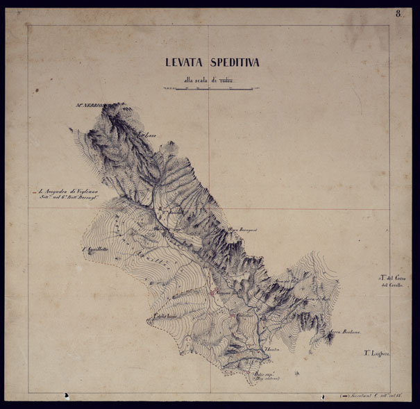 (N:23479) LEVATA SPEDITIVA DELL'ASSIETTA E DINTORNI AL 10.000 E 20.000  LEVATA SPEDITIVA -TAVOLA 8. (CA001767) Carte e stampe antiche: riproduzione a colori su carta (formato A2)